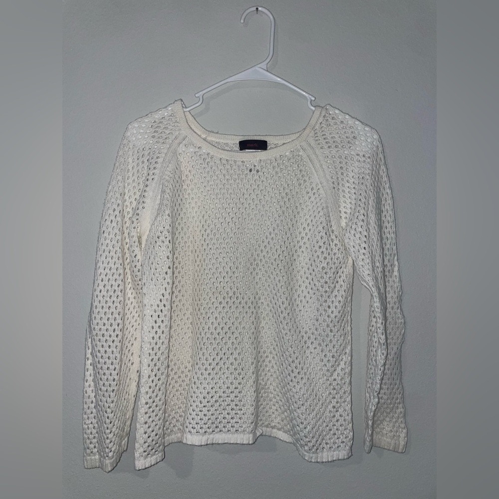 Large Boho, coastal Crochet Crewneck